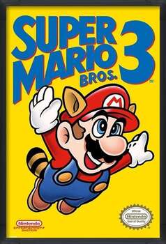 Pôster emoldurado Super Mario Bros. 3 - NES Cover