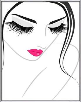 Pôster emoldurado Lash extension beauty icon