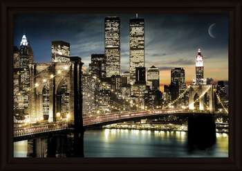 Pôster emoldurado Manhattan - Lights