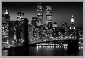 Pôster emoldurado Manhattan - Night