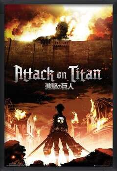 Pôster emoldurado Attack on Titan (Shingeki no kyojin) - Key Art