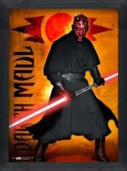 Pôster emoldurado STAR WARS - darth maul