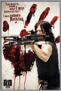 Pôster emoldurado Walking Dead - Bloody Hand Daryl